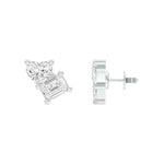 Load image into Gallery viewer, Emerald &amp; Heart Lab-Grown Diamond Toi et Moi Earrings 0.66 CTW – 4 Stones | Two-Stone Design | 10K, 14K, 18K White, Yellow &amp; Rose Gold | IGI Certified
