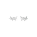 Load image into Gallery viewer, Emerald &amp; Pear Lab-Grown Diamond Toi et Moi Earrings 0.56 CTW – 4 Stones | Two-Stone Design | 10K, 14K, 18K White, Yellow &amp; Rose Gold | IGI Certified

