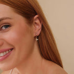 Load image into Gallery viewer, Butterfly Dangle Lab-Grown Diamond Huggie Earrings 0.10 CTW – 32 Stones | 10K, 14K, 18K Gold | IGI Certified
