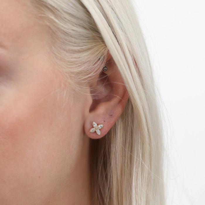 Milgrain Marquise Lab-Grown Diamond Earrings 0.49 CTW – 8 Stones | 10K, 14K, 18K Gold | IGI Certified