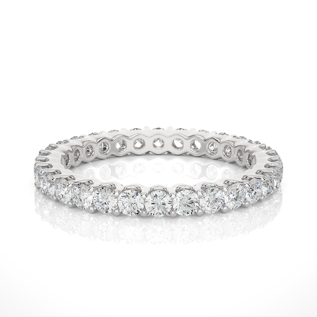 1.02 CT Round Lab Grown Diamond Eternity Band | 30 Stones | 10K, 14K & 18K Gold
