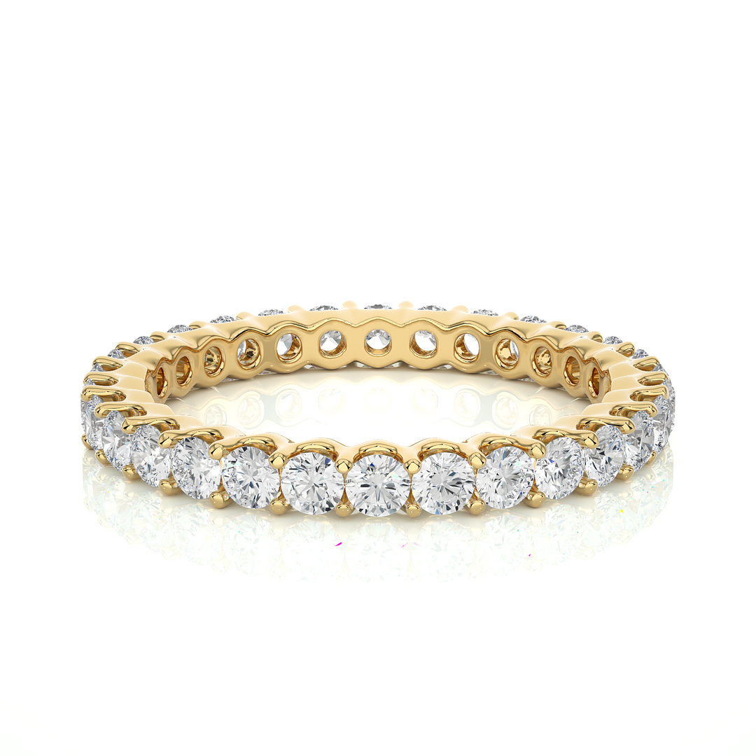 1.02 CT Round Lab Grown Diamond Eternity Band | 30 Stones | 10K, 14K & 18K Gold