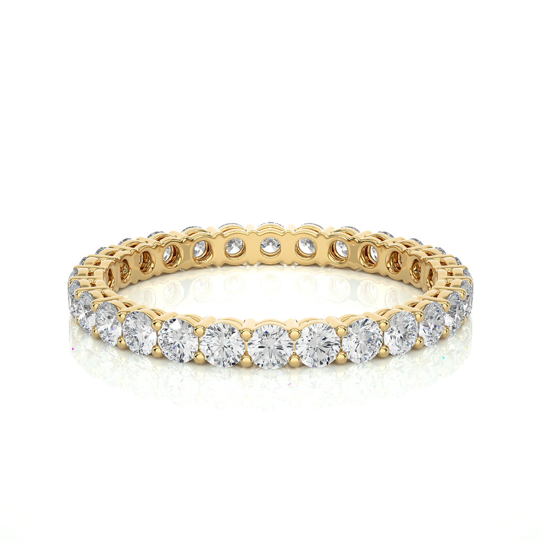 1.12 CT Round Lab Grown Diamond Eternity Band | 28 Stones | 10K, 14K & 18K Gold
