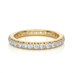 Load image into Gallery viewer, 1.04 CT Round Lab Grown Diamond Micro Pave Eternity Band | 30 Stone Gold Ring
