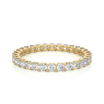 Load image into Gallery viewer, 1.04 CT Round Lab Grown Diamond Prong Set Eternity Band | 30 Stone Gold Ring
