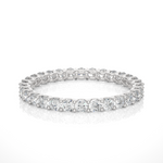 Load image into Gallery viewer, 1.04 CT Round Lab Grown Diamond Prong Set Eternity Band | 30 Stone Gold Ring
