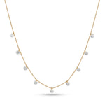 Load image into Gallery viewer, Ready-to-Ship 1.95 CT Round Cut Lab-Grown Drilled Diamond Necklace in 14K Yellow Gold