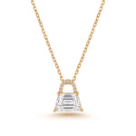 Load image into Gallery viewer, Ready-to-Ship 1.22 CT Trapezoid &amp; Round Lab-Grown Diamond Necklace in 10K Yellow Gold