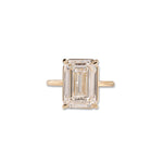 Load image into Gallery viewer, Ready-to-Ship 7.35 CT Emerald Diamond Solitaire Engagement Ring in 14K Yellow Gold