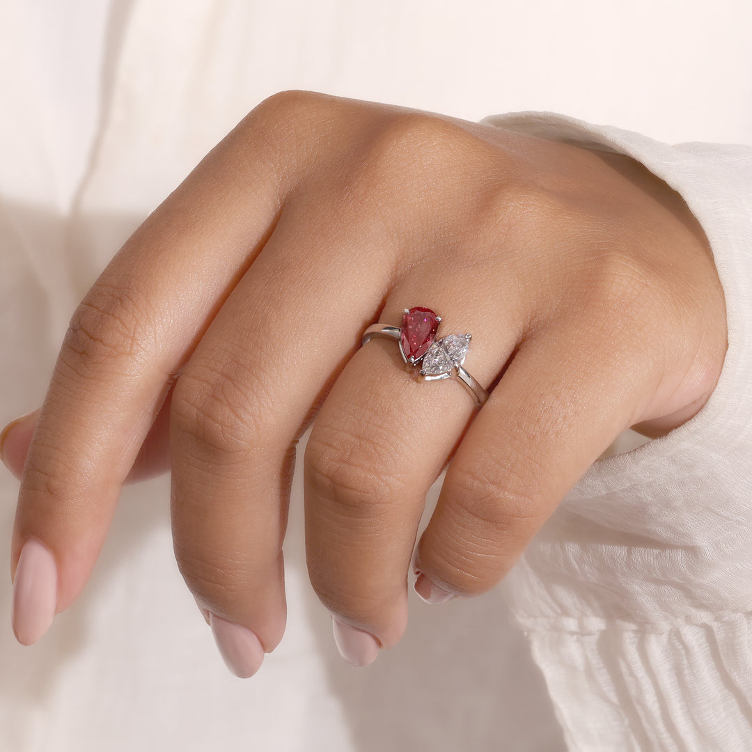 Ready-to-Ship 1.46 CT Toi et Moi Lab Grown Diamond Ring in 14K Yellow Gold