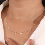 Load image into Gallery viewer, Ready-to-Ship 1.95 CT Round Cut Lab-Grown Drilled Diamond Necklace in 14K Yellow Gold