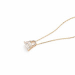 Load image into Gallery viewer, Ready-to-Ship 1.22 CT Trapezoid &amp; Round Lab-Grown Diamond Necklace in 10K Yellow Gold
