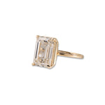 Load image into Gallery viewer, Ready-to-Ship 7.35 CT Emerald Diamond Solitaire Engagement Ring in 14K Yellow Gold
