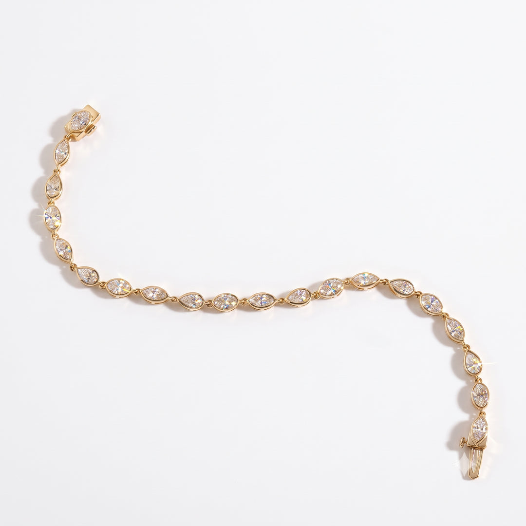 Ready to Ship – 3.92 CT Multi-Shape Lab-Grown Diamond Bracelet in 10K Yellow Gold