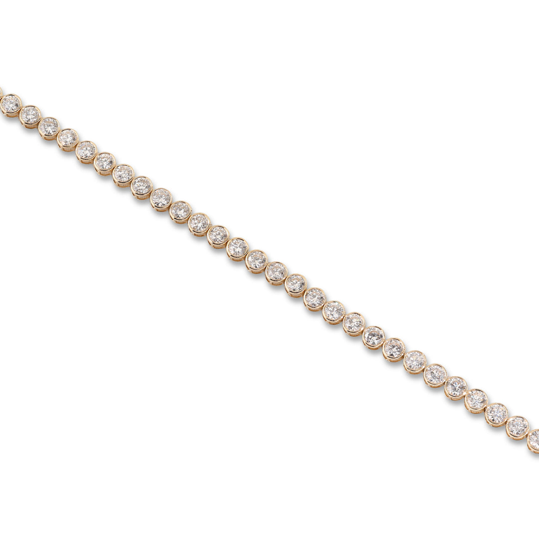 Ready to Ship – 6.70 CT Round Cut Lab-Grown Diamond Bracelet in 10K Yellow Gold