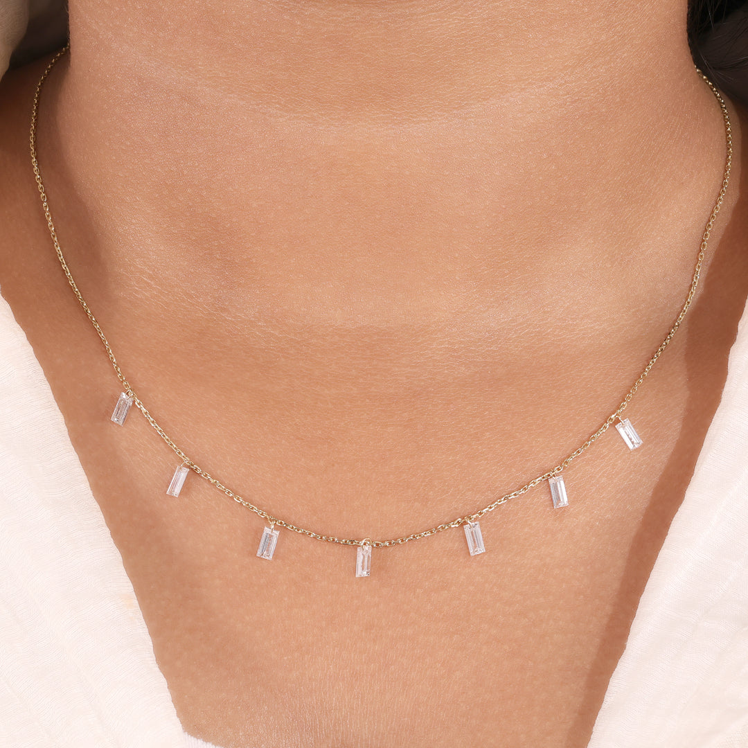 Ready-to-Ship 1.35 CT Drilled Lab-Grown Diamond Necklace in 10K Yellow Gold