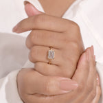Load image into Gallery viewer, Ready-to-Ship 2.00 CT Emerald Solitaire Diamond Engagement Ring in 14K Yellow Gold