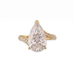Load image into Gallery viewer, Ready-to-Ship 5.70 CT Pear Diamond Solitaire Engagement Ring in 14K Yellow Gold
