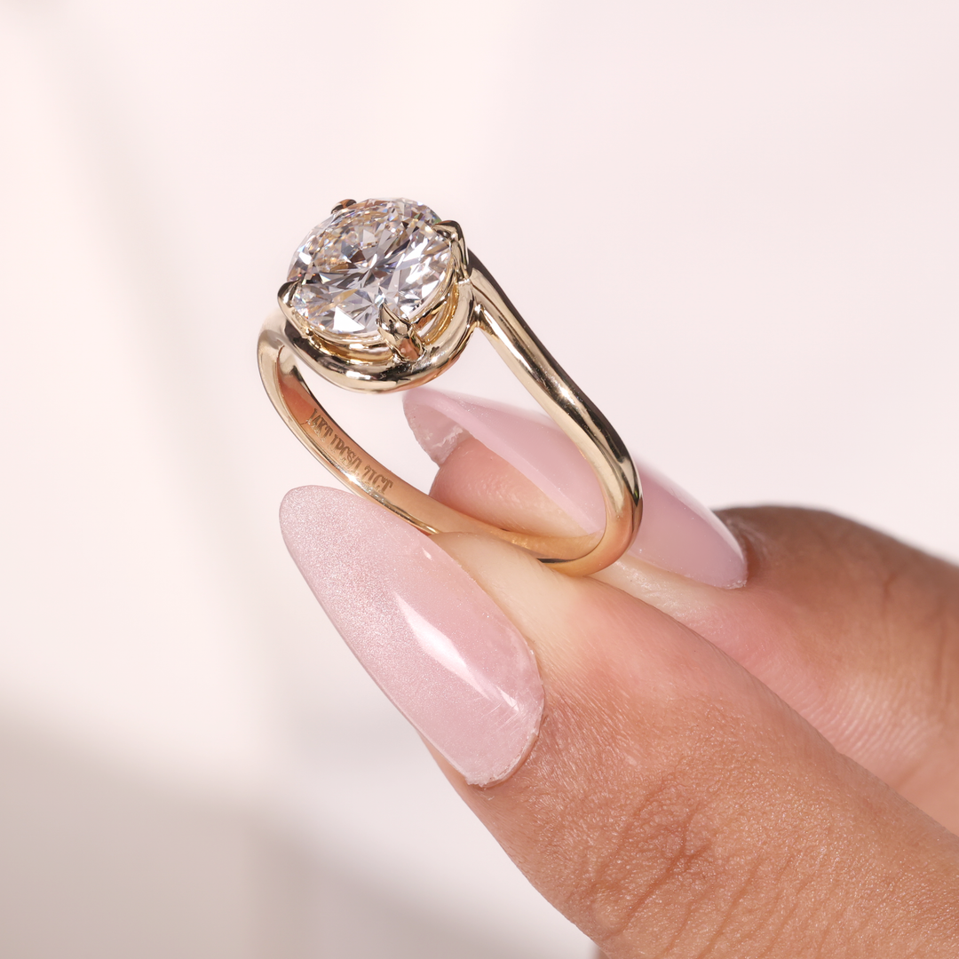 Ready-to-Ship 1.75 CT Round Brilliant Solitaire Lab-Grown Diamond Ring in 14K Yellow Gold (2.90g)