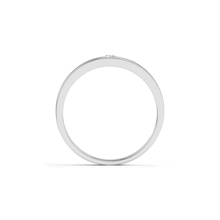 18K White Gold Solitaire Men's Diamond Ring