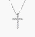 Load image into Gallery viewer, 14K Gold Lab-Grown Diamond Cross Necklace – 0.32 CT Christian Pendant
