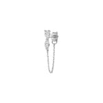 Load image into Gallery viewer, Marquise &amp; Pear Lab-Grown Diamond Connector Chain Earrings 0.20 CTW – 4 Stones | Double Piercing Dangle | 10K, 14K, 18K Gold | IGI Certified
