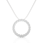 Load image into Gallery viewer, 1.64 CT Lab-Grown Diamond Round Circle Pendant Necklace | Solid Gold | 20 Round Diamonds