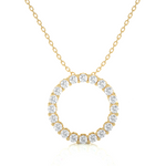 Load image into Gallery viewer, 1.64 CT Lab-Grown Diamond Round Circle Pendant Necklace | Solid Gold | 20 Round Diamonds