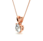Load image into Gallery viewer, 0.59 CT Lab-Grown Diamond Solitaire Pendant Necklace | Round Cut | 4-Prong | Solid Gold
