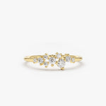 Load image into Gallery viewer, 0.23 CT Lab-Grown Cluster Diamond Ring | 9-Stone IGI Certified Design
