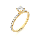 Load image into Gallery viewer, 1.01 CTW Princess Cut Solitaire Lab-Grown Diamond Engagement Ring
