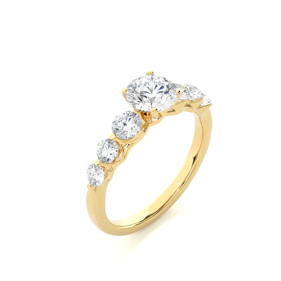 1.47 CTW Round Lab-Grown Diamond Claw Set Engagement Ring E-F / VVS-VS