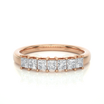 Load image into Gallery viewer, 0.50 CT Princess Cut Lab Grown Diamond Prong Set Band  7 Stone IGI Certified
