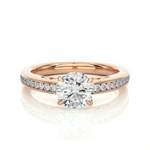 Load image into Gallery viewer, 1.27 CTW Round Lab-Grown Diamond Channel Set Engagement Ring
