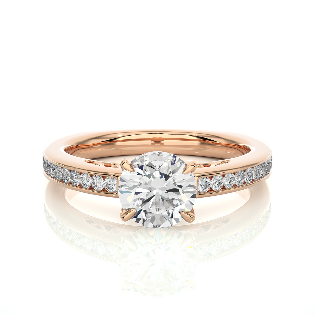 1.27 CTW Round Lab-Grown Diamond Channel Set Engagement Ring