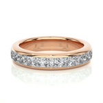 Load image into Gallery viewer, 1.07 CT Princess Cut Lab Grown Diamond Channel Set Band  11 Stone IGI Certified
