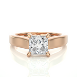 Load image into Gallery viewer, 1.35 CT Princess Cut Lab Grown Diamond Engagement Ring | Bold 4 Stone Gold Band
