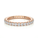 Load image into Gallery viewer, 1.04 CT Round Lab Grown Diamond Micro Pave Eternity Ring | 30 Stone Gold Band
