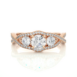 Load image into Gallery viewer, 1.07 Carat Three Stone Lab-Grown Diamond Ring | Round Cut Engagement Ring
