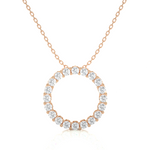 Load image into Gallery viewer, 1.64 CT Lab-Grown Diamond Round Circle Pendant Necklace | Solid Gold | 20 Round Diamonds