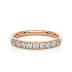 Load image into Gallery viewer, 0.47 CT Round Cut Lab Grown Diamond Micro Pave Band  9 Stone IGI Certified
