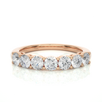 Load image into Gallery viewer, 1.13 CT Round Cut Lab Grown Diamond Prong Set Band  7 Stone IGI Certified
