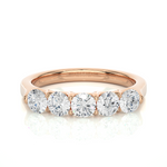 Load image into Gallery viewer, 1.03 CT Round Cut Lab Grown Diamond Prong Set Band  5 Stone IGI Certified
