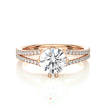 Load image into Gallery viewer, 1.34 CTW Round Lab-Grown Diamond Engagement Ring with Split Shank E-F / VVS-VS
