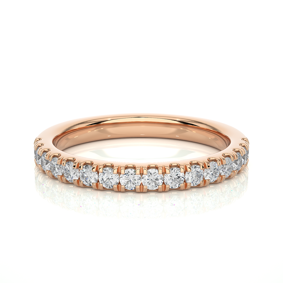 0.25 CT Round Lab Grown Diamond Petite Micro Pave Ring  16 Stone IGI Certified