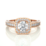 Load image into Gallery viewer, 1.42 CT Round Diamond Halo Lab Grown Ring with 117 Stones
