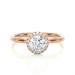 Load image into Gallery viewer, 0.50 CT Round Diamond Halo Lab Grown Ring with 19 Stones
