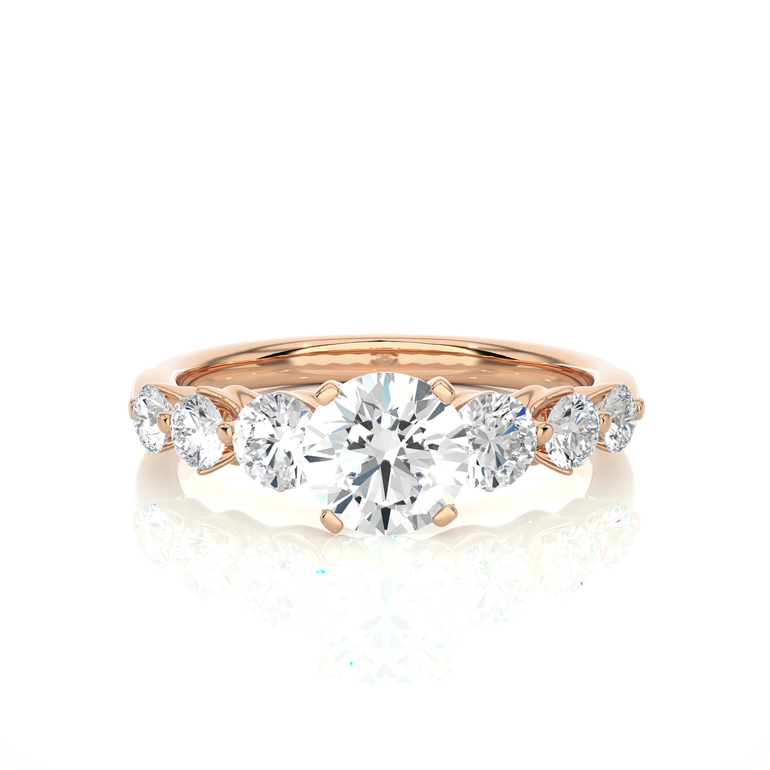 1.47 CTW Round Lab-Grown Diamond Claw Set Engagement Ring E-F / VVS-VS