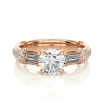 Load image into Gallery viewer, 1.50 Carat Three Stone Lab-Grown Diamond Ring | Round &amp; Baguette Unique Design
