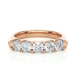 Load image into Gallery viewer, 1.11 CT Round Cut Lab Grown Diamond Band  5 Stone IGI Certified
